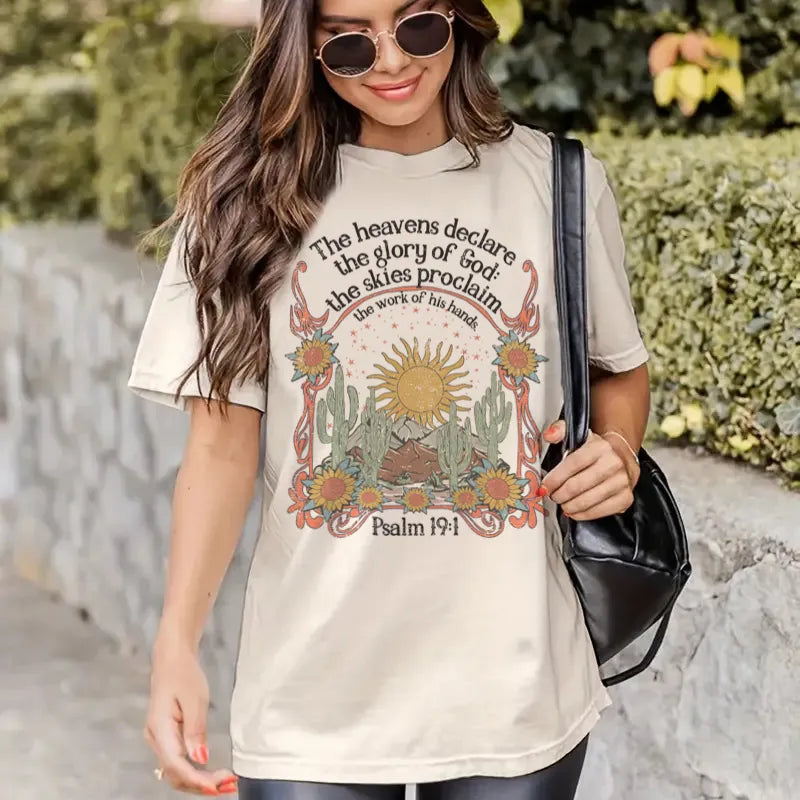 Boho Sunflower Graphic Tee – Vintage Wildflower Style